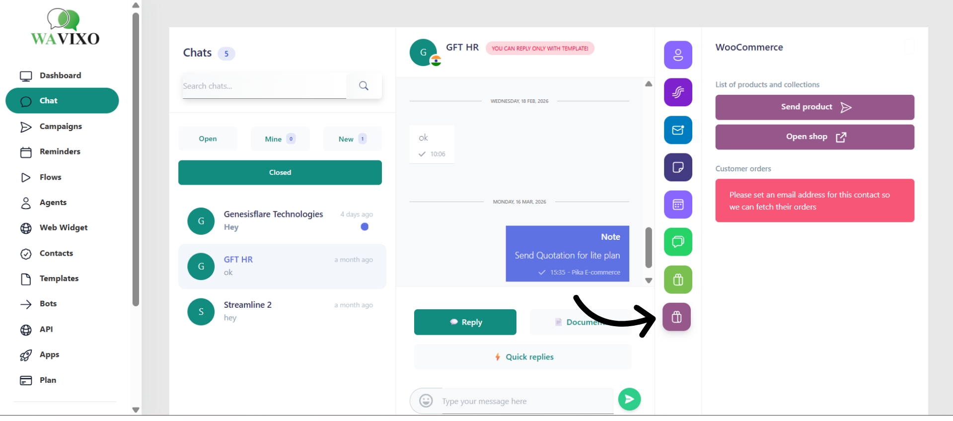 Connect WooCommerce store